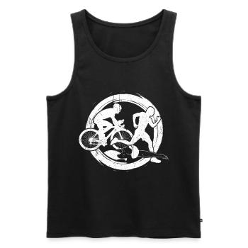 Triathlon - Men's Premium Organic Tank Top - black - Front - Michal (187cm)