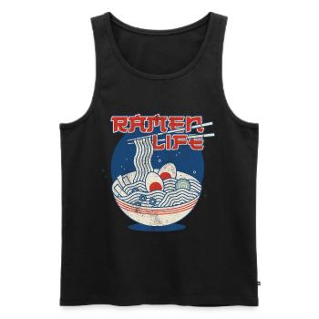 Ramen Life - Débardeur bio Premium Homme - noir - Devant - Michal (187cm)