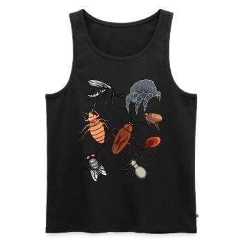 Pests Insect Pets Vermin - Men's Premium Organic Tank Top - black - Front - AI Model Male 178 light (178cm)