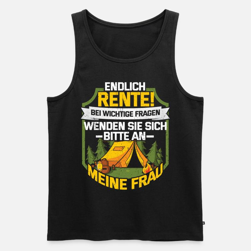 Rentner - Männer Premium Bio Tank Top - Schwarz