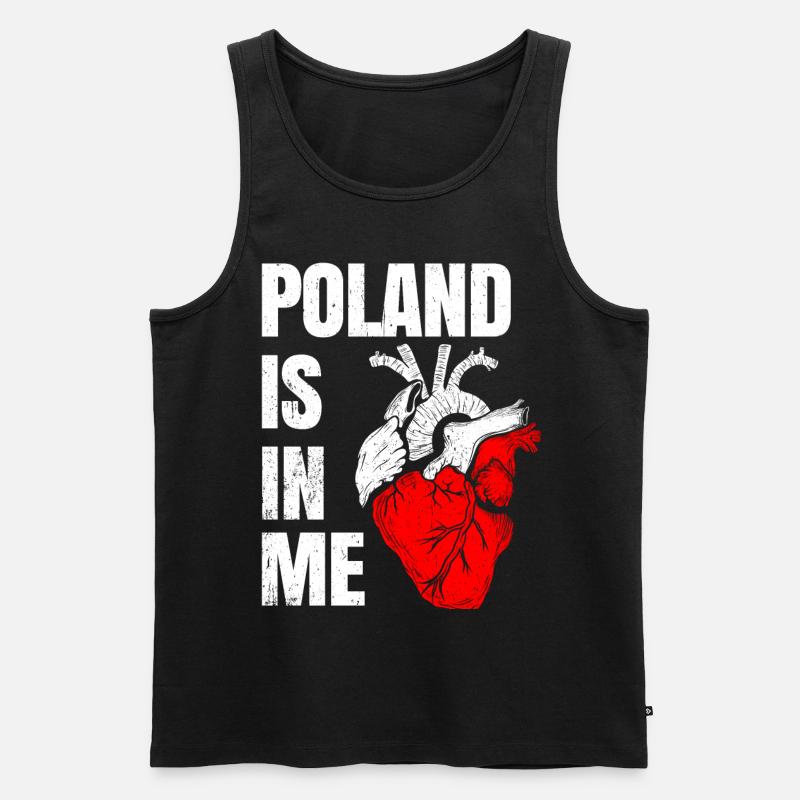 Polen - Männer Premium Bio Tank Top - Schwarz
