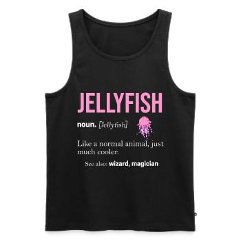 Jellyfish Meduse Comb jellyfish Ocean Cnidaria Jellyfish - Men's Premium Organic Tank Top - black - Front - Michal (187cm)