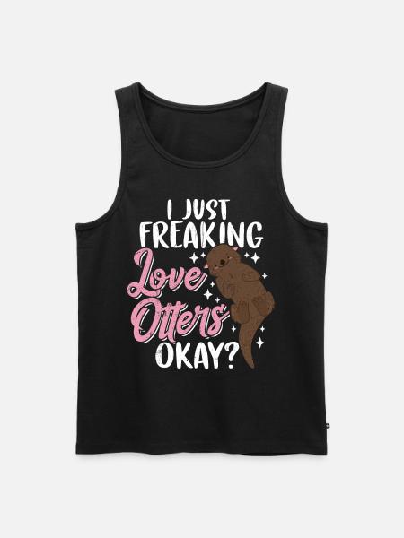 otter - Men's Premium Organic Tank Top - black
