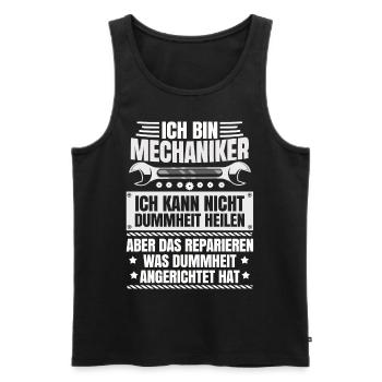 Mechanics gift for car screwdriver mechatronics engineer - Men's Premium Organic Tank Top - black - Front - AI Model Male 178 light (178cm)
