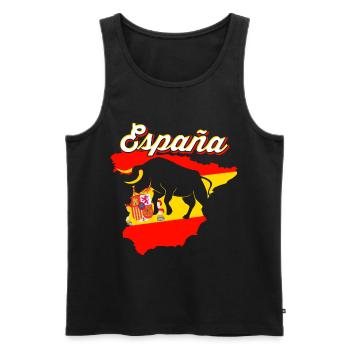 Spain Catalonia Balearic Islands Andalusia España - Men's Premium Organic Tank Top - black - Front - AI Model Male 178 light (178cm)