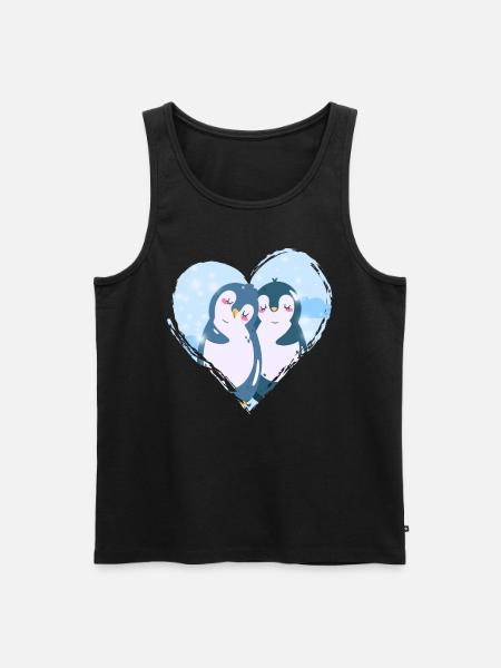 Pinguin - Männer Premium Bio Tank Top - Schwarz