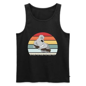 koala - Men's Premium Organic Tank Top - black - Front - AI Model Male 178 light (178cm)