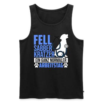 Amateur de chiens vétérinaire vétérinaire docteur chien profession - Débardeur bio Premium Homme - noir - Devant - Michal (187cm)