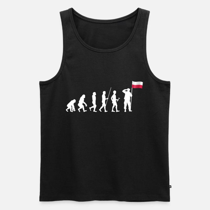 Polen - Männer Premium Bio Tank Top - Schwarz