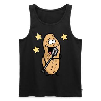 Peanut Singer Band Musiciens Kids Fantasy Star - Débardeur bio Premium Homme - noir - Devant - Michal (187cm)