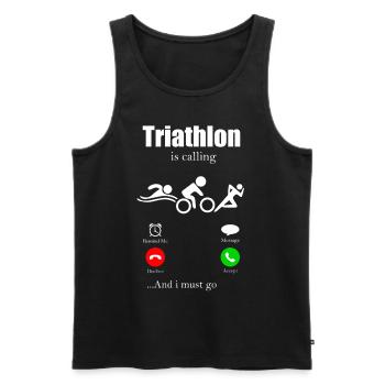 Triathlon - Débardeur bio Premium Homme - noir - Devant - Michal (187cm)