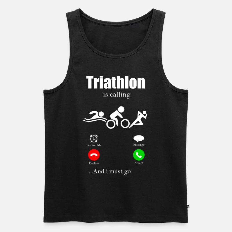 Triathlon - Männer Premium Bio Tank Top - Schwarz