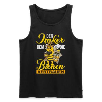 Imker Bienen Imkerei Bienenzucht Nektar Honig Fan - Männer Premium Bio Tank Top - Schwarz - Vorne - Michal (187cm)