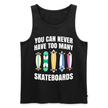 Skateboard - Débardeur bio Premium Homme - noir - Devant - AI Model Male 178 light (178cm)