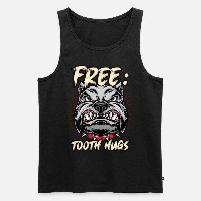 Pitbull vapaa hammas halaukset - Miesten premium luomu-tanktoppi - musta