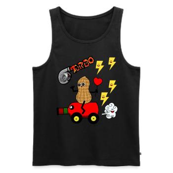 Peanut Fantasy Kids Play Car Driving Turbo - Men's Premium Organic Tank Top - black - Front - Michal (187cm)