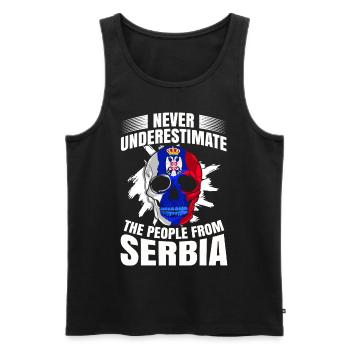 Serbien - Männer Premium Bio Tank Top - Schwarz - Vorne - Michal (187cm)