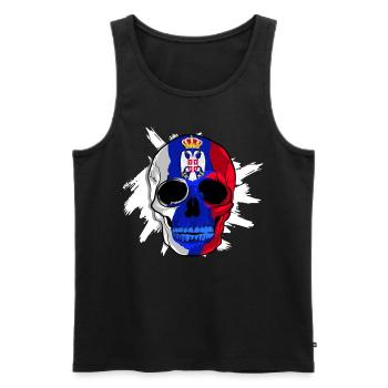 Serbien - Männer Premium Bio Tank Top - Schwarz - Vorne - Michal (187cm)