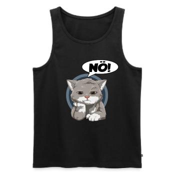 Katze Kater Streiken Ärgern Null Bock Keine Lust - Männer Premium Bio Tank Top - Schwarz - Vorne - AI Model Male 178 light (178cm)