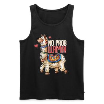 lama - Men's Premium Organic Tank Top - black - Front - AI Model Male 178 light (178cm)
