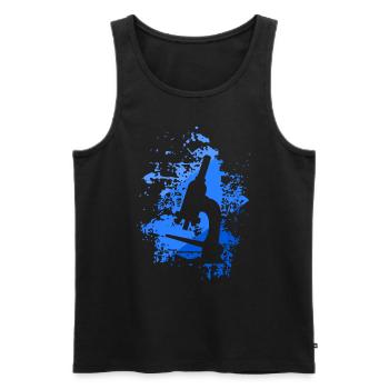 microscope - Men's Premium Organic Tank Top - black - Front - AI Model Male 178 light (178cm)