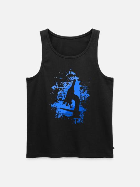 microscope - Men's Premium Organic Tank Top - black