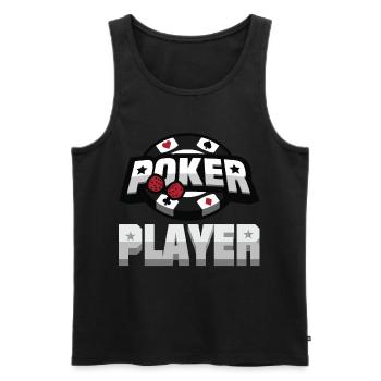 Poker Poker Player - Débardeur bio Premium Homme - noir - Devant - AI Model Male 178 light (178cm)