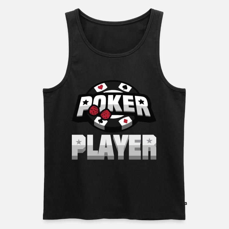 Poker Spieler - Männer Premium Bio Tank Top - Schwarz