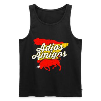 Spanien - Männer Premium Bio Tank Top - Schwarz - Vorne - AI Model Male 178 light (178cm)