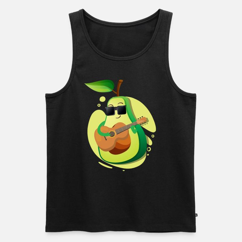 Avocado - Männer Premium Bio Tank Top - Schwarz