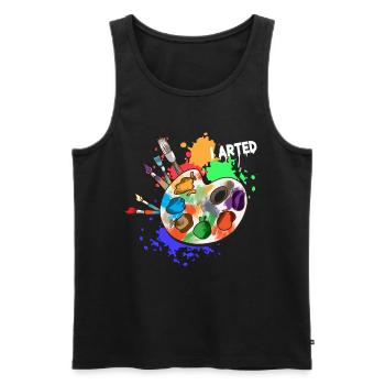 Spruch I Arted Grafik Künstler Kunsthandwerk - Männer Premium Bio Tank Top - Schwarz - Vorne - AI Model Male 178 light (178cm)