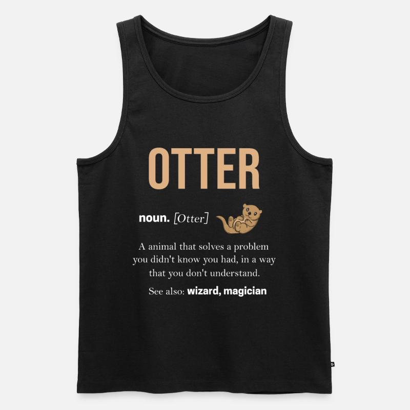 Otter - Männer Premium Bio Tank Top - Schwarz