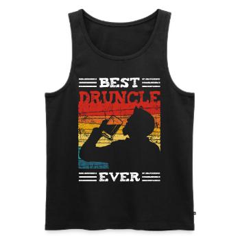 Best Druncle Ever Vintage Säufer Onkel Geschenk - Männer Premium Bio Tank Top - Schwarz - Vorne - AI Model Male 178 light (178cm)