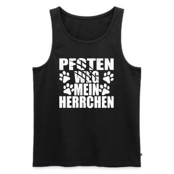 Les mains loin de mon maître race de chien propriétaire - Débardeur bio Premium Homme - noir - Devant - Michal (187cm)