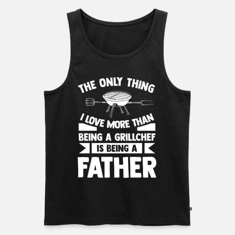 Grillen - Männer Premium Bio Tank Top - Schwarz