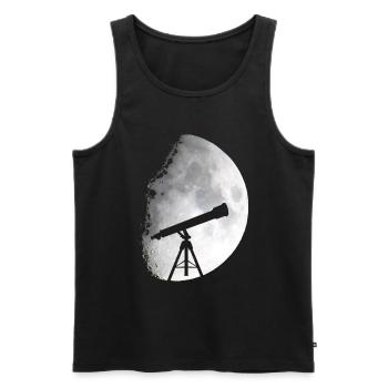 Telescope Space - Men's Premium Organic Tank Top - black - Front - AI Model Male 178 light (178cm)