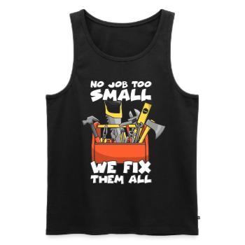 Handwerker - Männer Premium Bio Tank Top - Schwarz - Vorne - Michal (187cm)