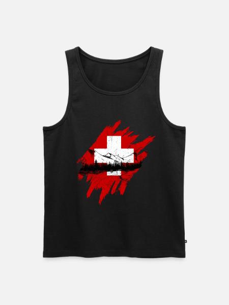Switzerland - Men's Premium Organic Tank Top - black