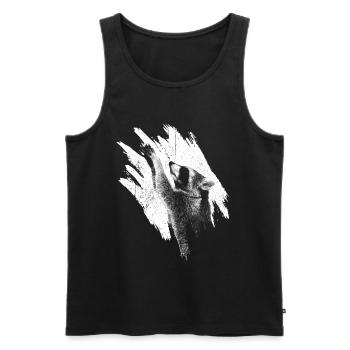 Raccoon Gift Racoon Ferret Lynx Nature - Men's Premium Organic Tank Top - black - Front - Michal (187cm)