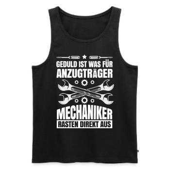 Mechaniker - Männer Premium Bio Tank Top - Schwarz - Vorne - Michal (187cm)