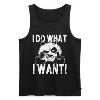 I Do What I Want - Débardeur bio Premium Homme - noir - Devant - AI Model Male 178 light (178cm)