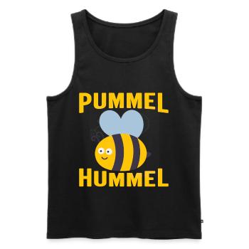 Pummel Hummel - Männer Premium Bio Tank Top - Schwarz - Vorne - Michal (187cm)