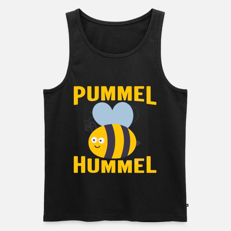 Pummel Hummel - Männer Premium Bio Tank Top - Schwarz