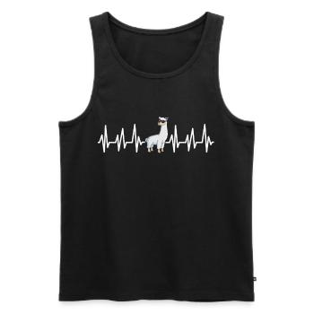 lama - Men's Premium Organic Tank Top - black - Front - AI Model Male 178 light (178cm)