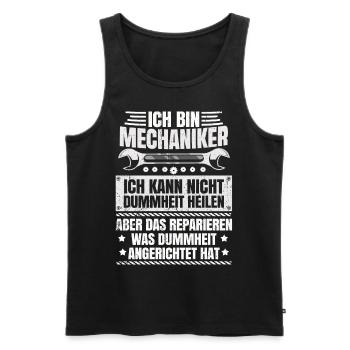 Mechaniker - Männer Premium Bio Tank Top - Schwarz - Vorne - Michal (187cm)