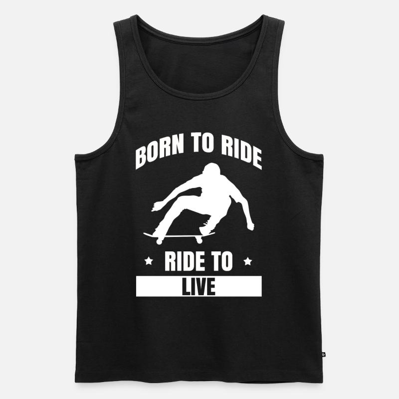 Skateboard - Männer Premium Bio Tank Top - Schwarz