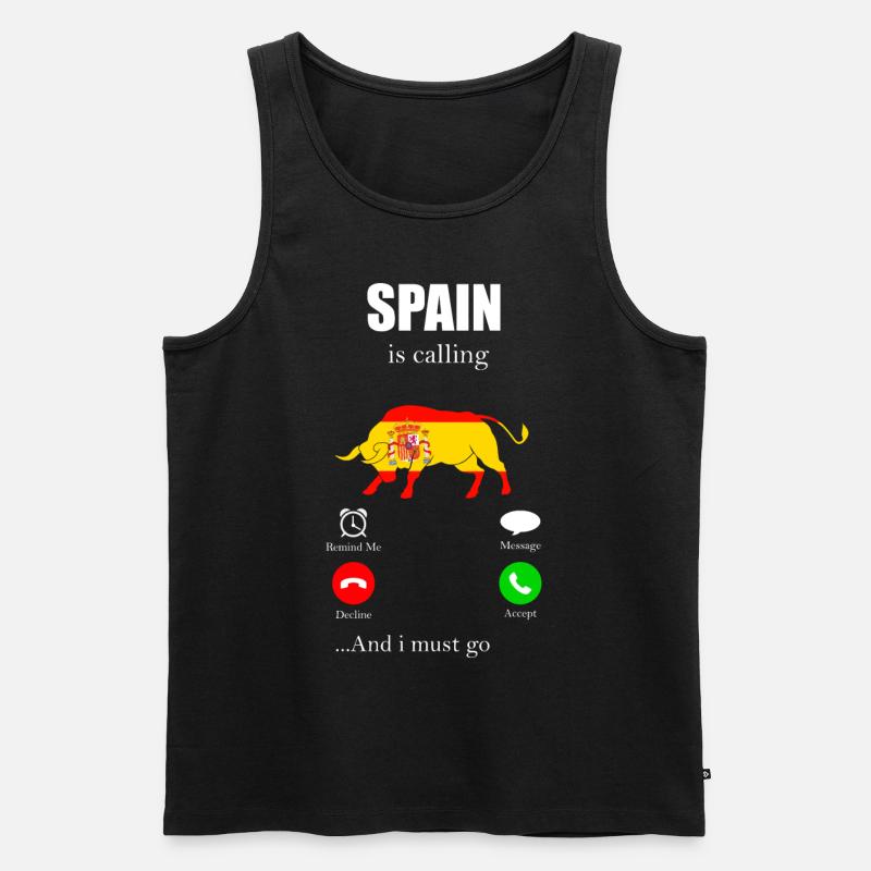 Spanien Tshirt Andalusien Spain Matador Geschenk - Männer Premium Bio Tank Top - Schwarz