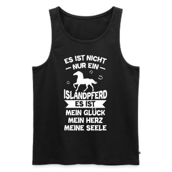 Islandpferd - Männer Premium Bio Tank Top - Schwarz - Vorne - AI Model Male 178 light (178cm)
