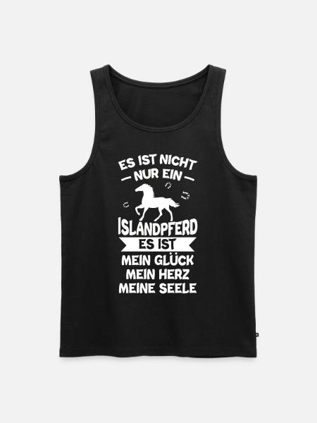 Islandpferd - Männer Premium Bio Tank Top - Schwarz