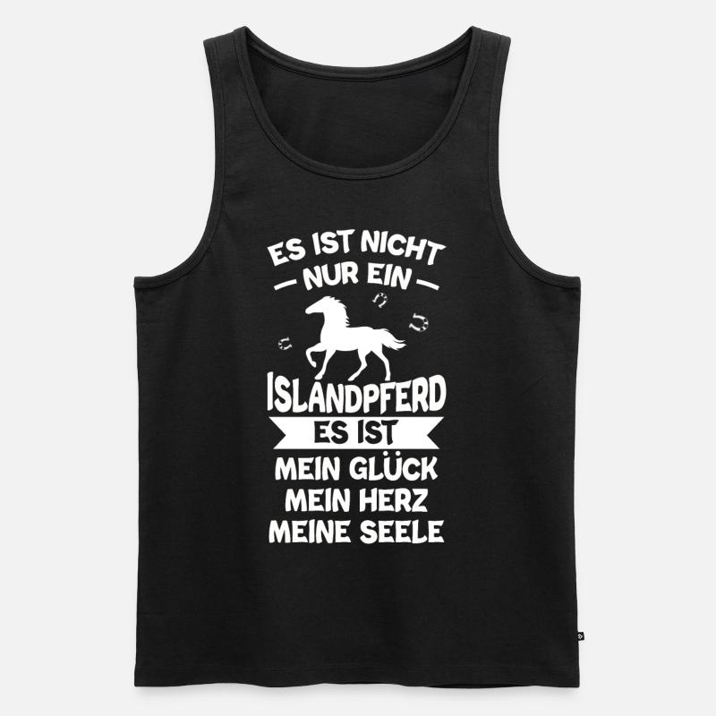 Islandpferd - Männer Premium Bio Tank Top - Schwarz